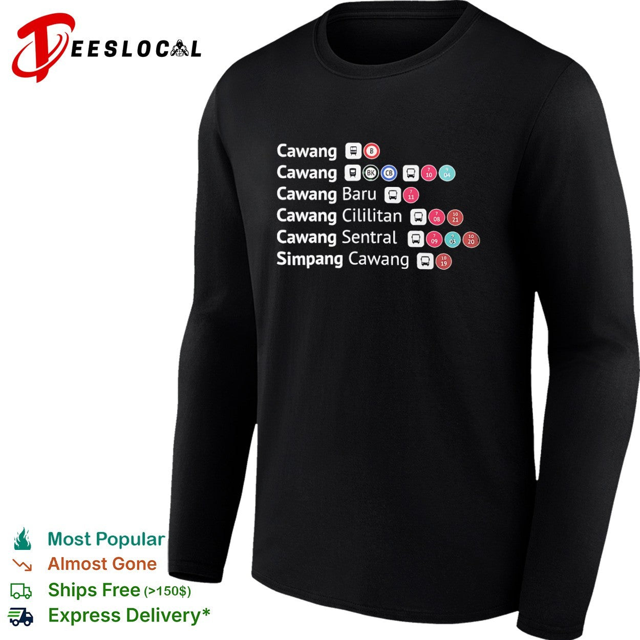 Cawang Cawang Baru Cililitan Sentral Simpang Cawang Transport Transit Map shirt