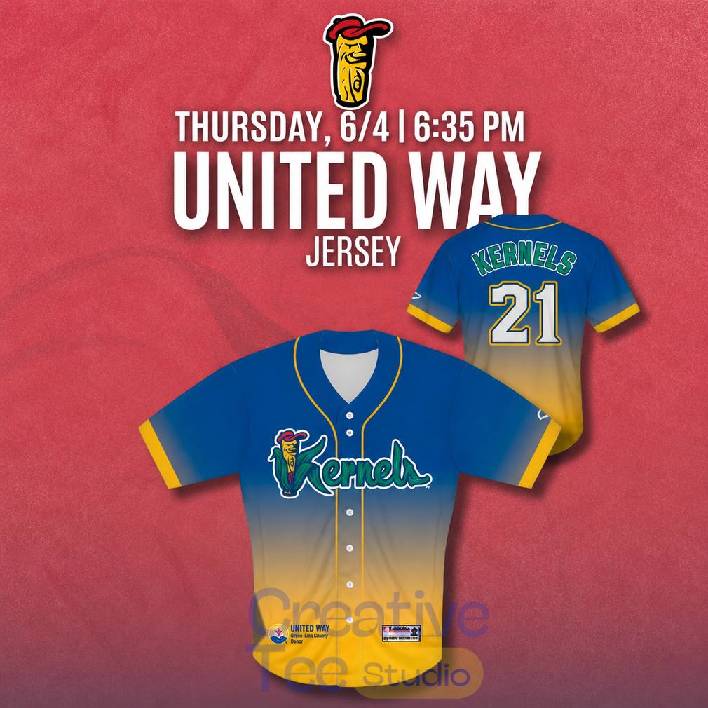 Cedar Rapids Kernels United Way 2026 Baseball Jersey