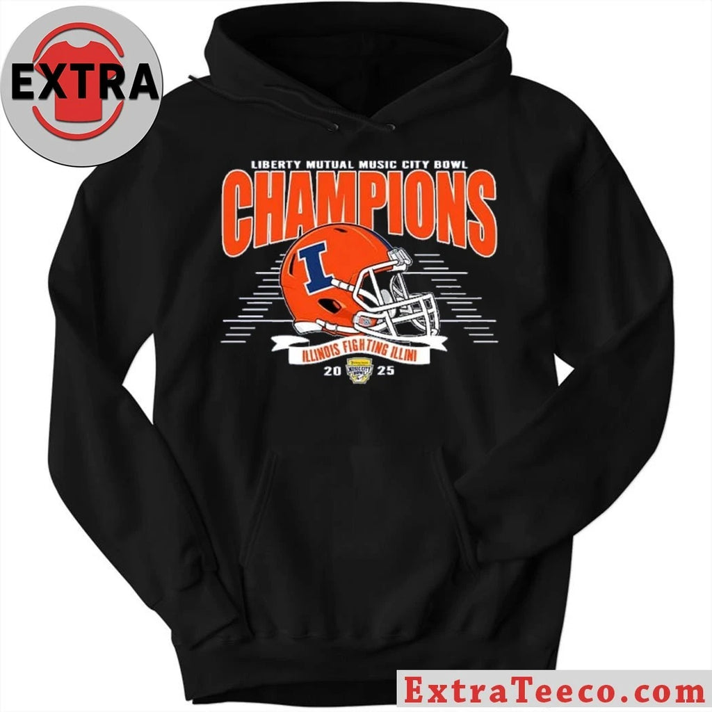 Celebrating the Illinois Fighting Illini’s victory at the 2025 Liberty Mutual Music City Bowl (30-28) on December 30, 2025, at Nissan Stadium in Nashville, Tennessee Shirt
