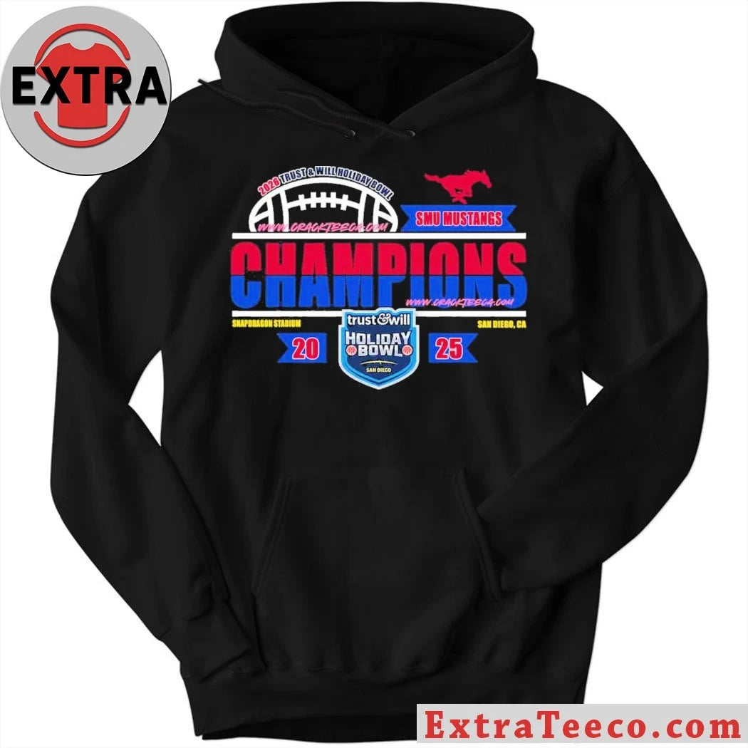 Celebrating the SMU Mustangs’ championship victory at the 2026 Trust &amp; Will Holiday Bowl, Snapdragon Stadium, San Diego, CA Shirt