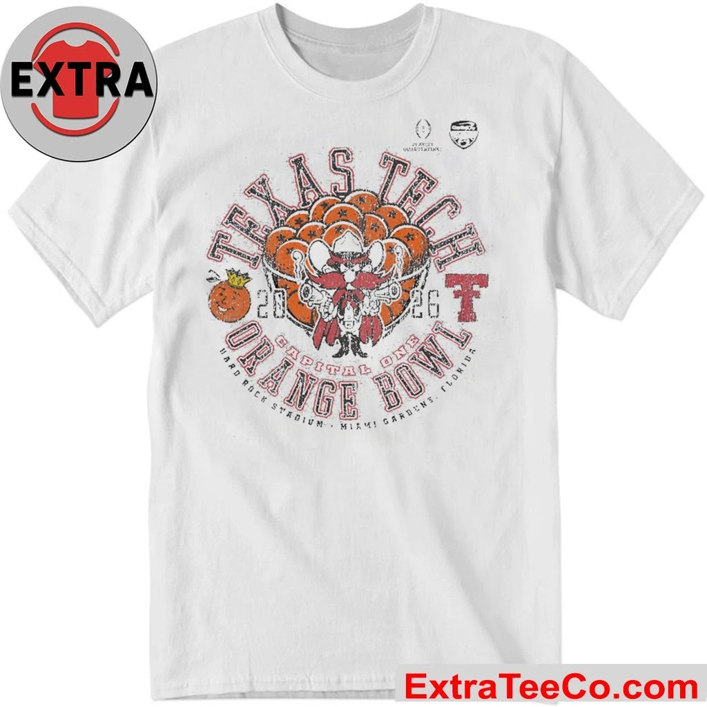 Celebrating the Texas Tech Red Raiders’ quarterfinal playoff game in the Capital One Orange Bowl 2026 college football tournament Shirt