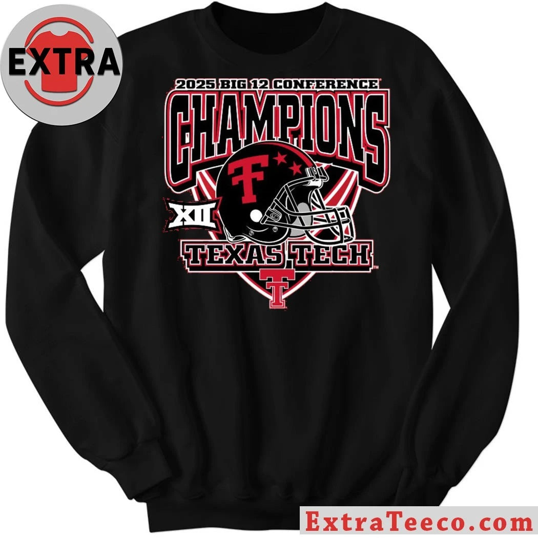 Celebrating the Texas Tech Red Raiders winning the Big 12 Conference Championship in 2025 Shirt