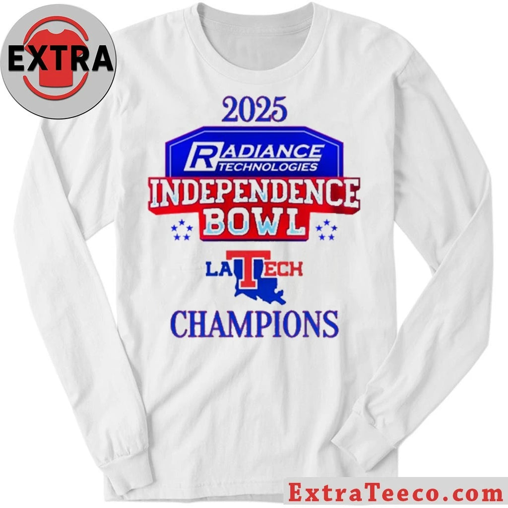 Celebrating the victory of the Louisiana Tech team at the Radiance Technologies Independence Bowl 2025, held on December 30, 2025, in Shreveport, Louisiana Logo T-Shirt