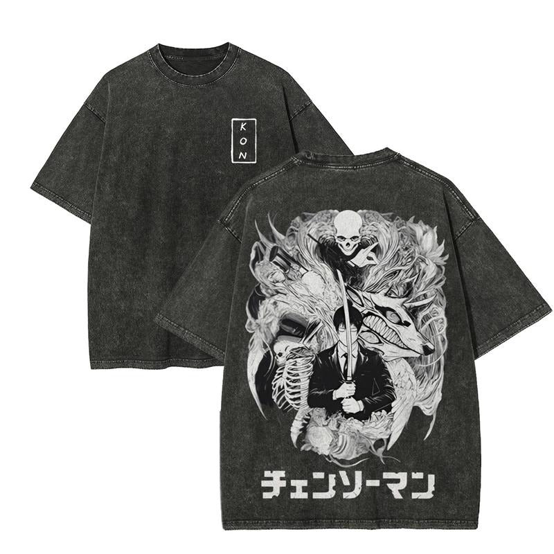 Chainsaw Man Anime T-Shirt - Denji Kon Manga Tee - Dark Fantasy Japanese Fan Apparel Hoodie, Sweatshirt | PodTeesHub.com