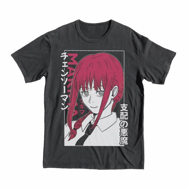 Chainsaw Man Makima Cute T-shirt - Anime Style Streetwear Hoodie, Sweatshirt | PodTeesHub.com