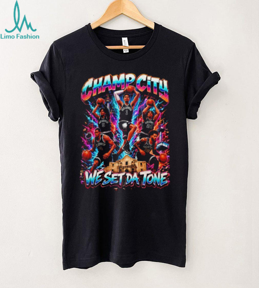 Champ City We Set Da Tone San Antonio Spurs Basketball graphic shirt