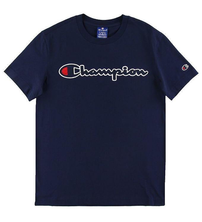 Champion Logo T-Shirt - Navy Blue Hoodie, Sweatshirt | PodTeesHub.com