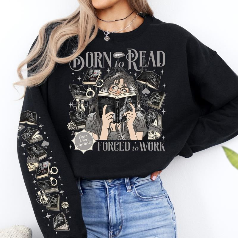 Chaotic Book T-Shirt, Born To Read Forced To Work Sweatshirt, The LORDS Series Hoodie, Dark Romance Crewneck, Shantel...