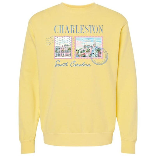 'Charleston Postcard Stamp' Cozy Crew T-Shirts, Hoodie, Sweatshirt | PodTeesHub.com