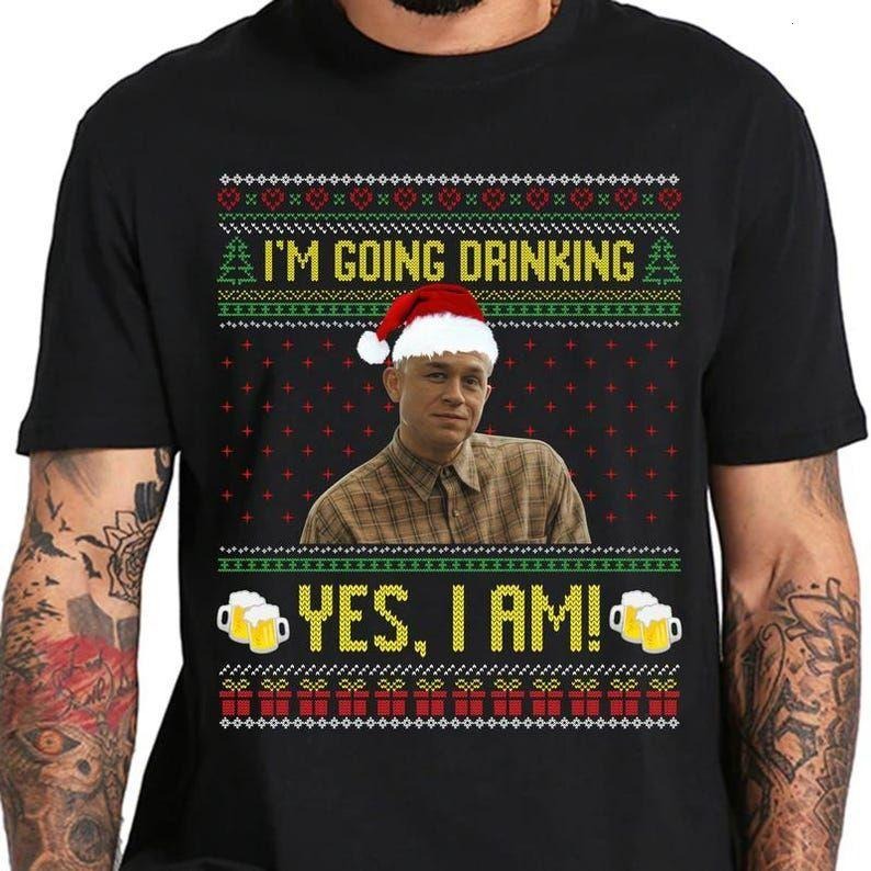 Charlie Hunnam Ed Gein Graphic Sweatshirt, I'm Going Drinking Yes I Am Christmas T-Shirt, Monster Movie, Gift Christmas...