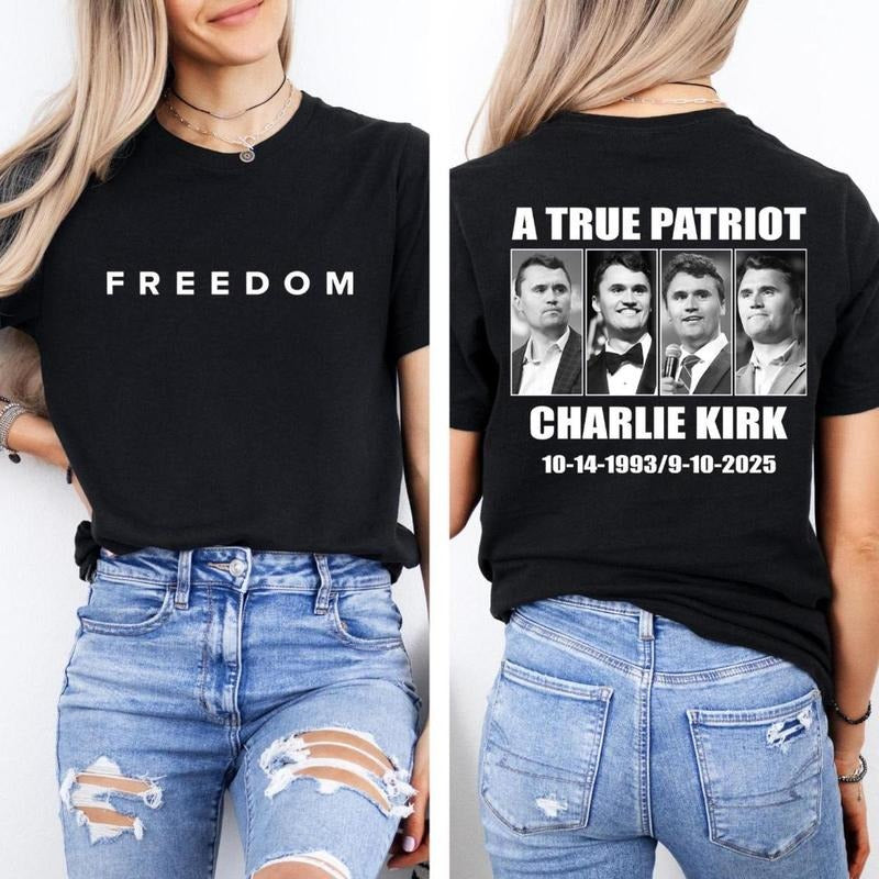 Charlie kirk freedom T-shirt, freedom T-shirt Justice For Charlie Kirk Unisex T-Shirt, CHARLIE T-SHIRT, charlie kirk...