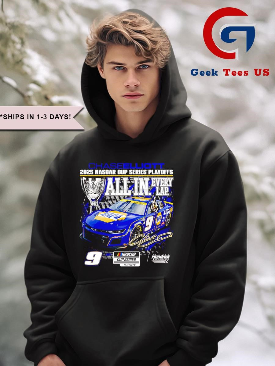 Chase Elliott Checkered Flag Sports 2025 NASCAR cup series playoffs busch light lime all in shirt