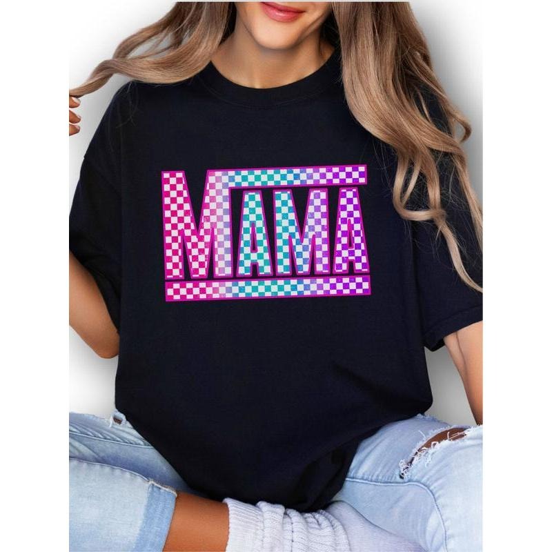 Checkered Mama Unisex Apparel Relaxed Fit Printed T-Shirts, Hoodie, Sweatshirt | PodTeesHub.com