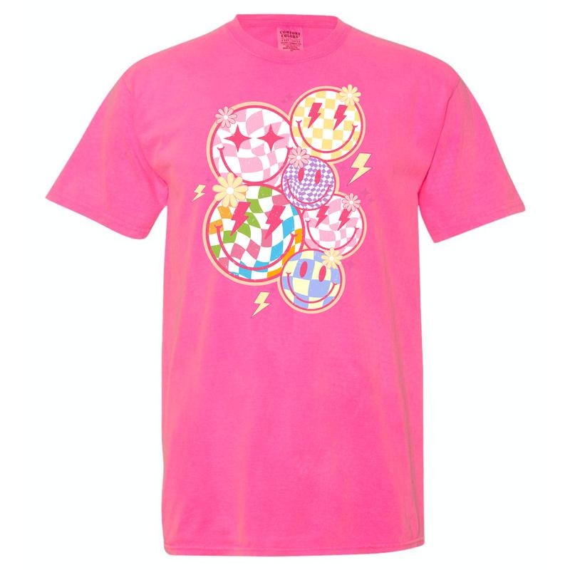 Checkered Smile Cluster Comfort Colors T-Shirt 'NLB' Hoodie, Sweatshirt | PodTeesHub.com