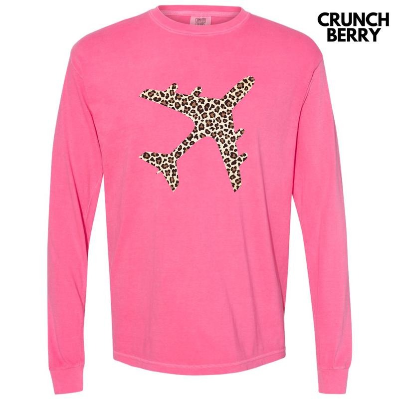 Cheetah Airplane Long Sleeve Comfort Colors T-Shirt 'NLB' Hoodie, Sweatshirt | PodTeesHub.com