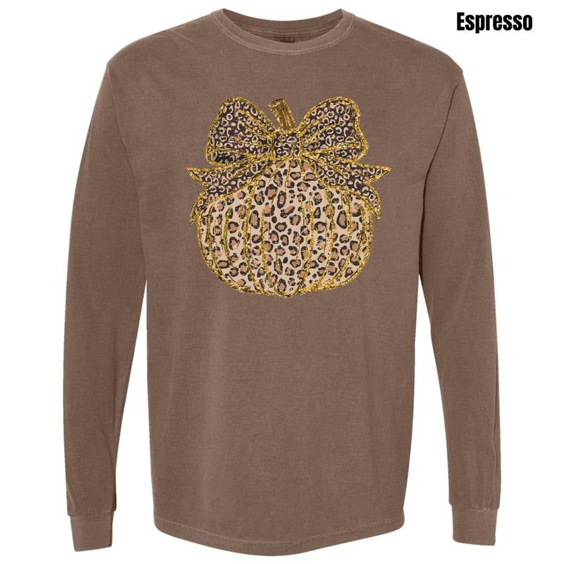 Cheetah Mix Pumpkin Comfort Colors Long Sleeve T-Shirt 'NLB' Hoodie, Sweatshirt | PodTeesHub.com