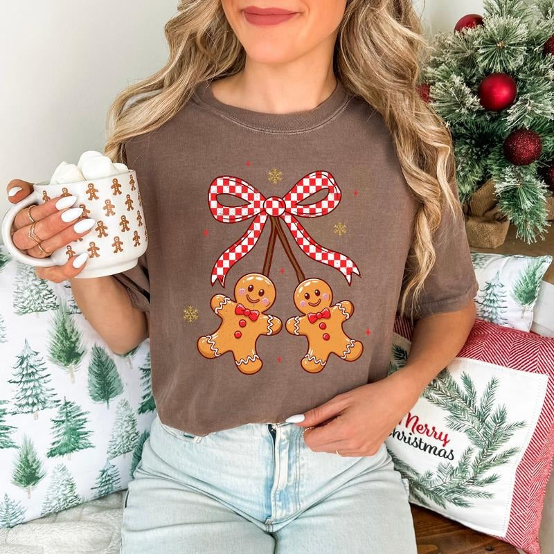 Cherry Gingerbread Men Comfort Colors T-Shirt 'NLB' Hoodie, Sweatshirt | PodTeesHub.com