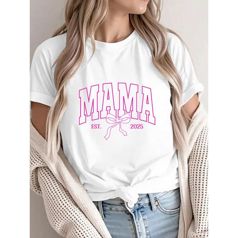 Chic T - shirt for New Moms, Featuring "MAMA" and a Memorable Establishment Year Hoodie, Sweatshirt | PodTeesHub.com