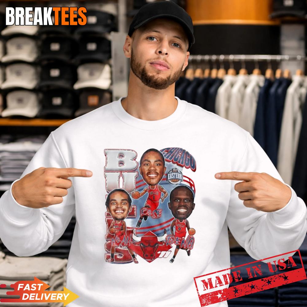 Chicago Bulls NBA 2011 caricature vintage t-shirt