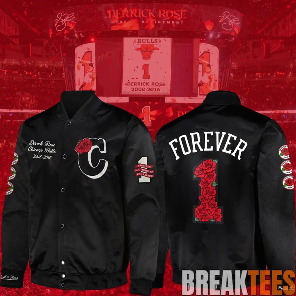 Chicago Bulls x Legend Derrick Rose Black Bomber Jacket