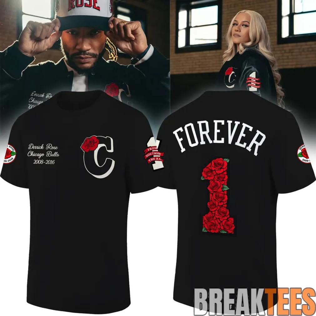 Chicago Bulls x Legend Derrick Rose Black Shirt