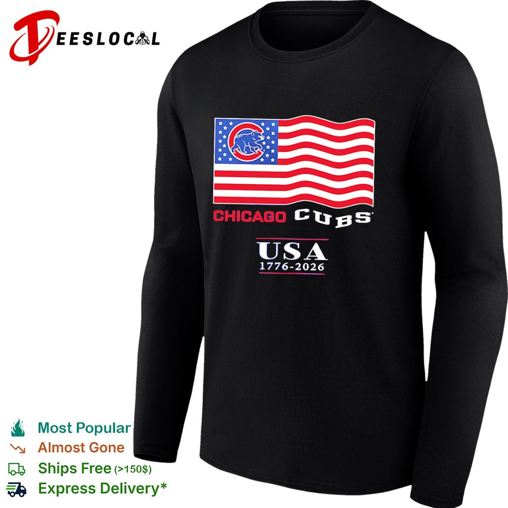 Chicago Cubs USA 1776 2026 American Flag Logo MLB shirt