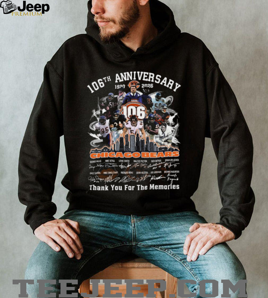 Chicago Football Team 106th Anniversary Legends Signatures Shirt