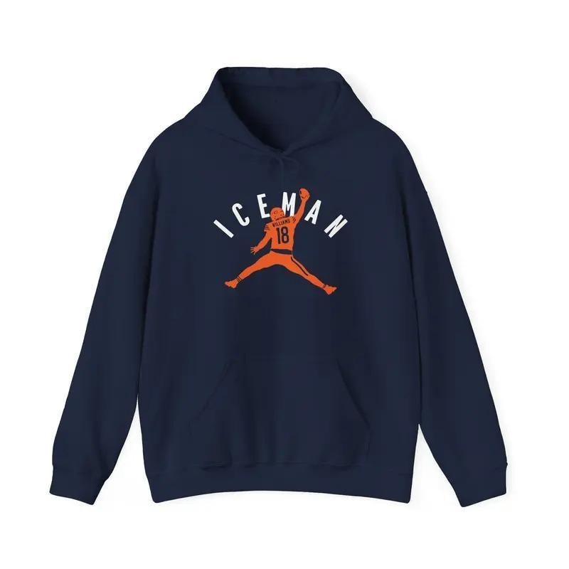 Chicago Jumpman Caleb "Iceman" Williams T-Shirt, Caleb Williams Ice Man Football Tee, Funny Graphic Football Shirt...