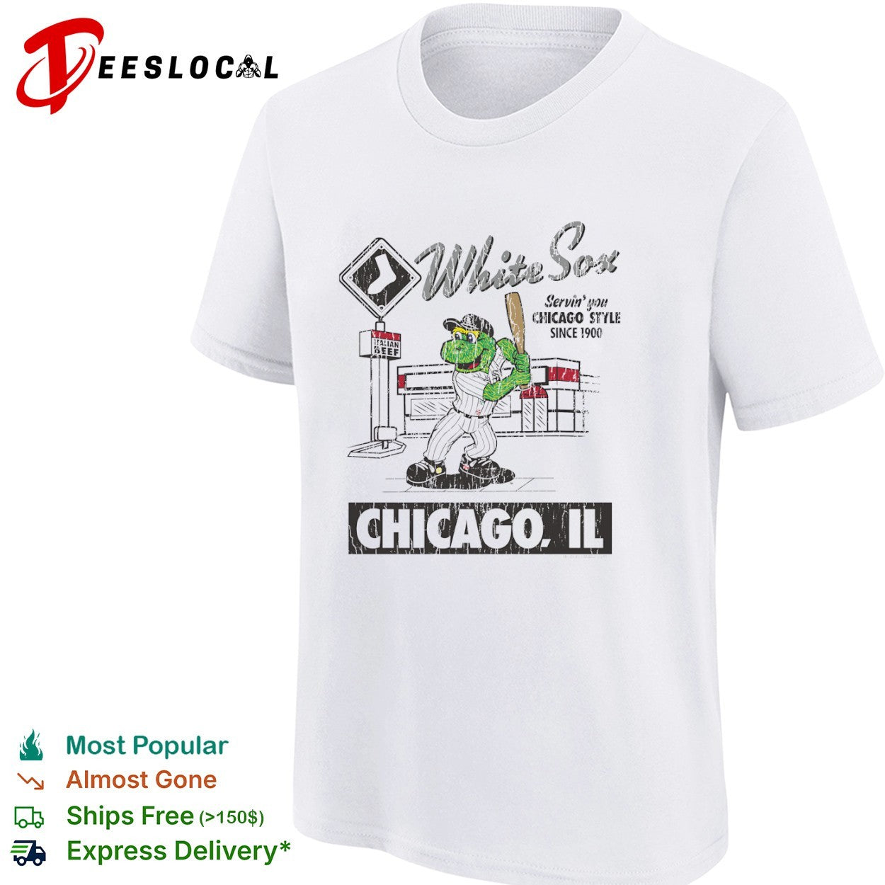 Chicago White Sox Style Since 1900 Italian Beef mascot baseball player shirt