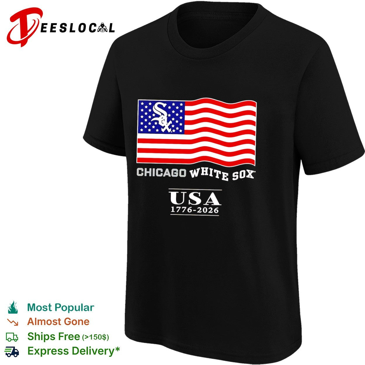 Chicago White Sox USA 1776 2026 American Flag Independence Day shirt