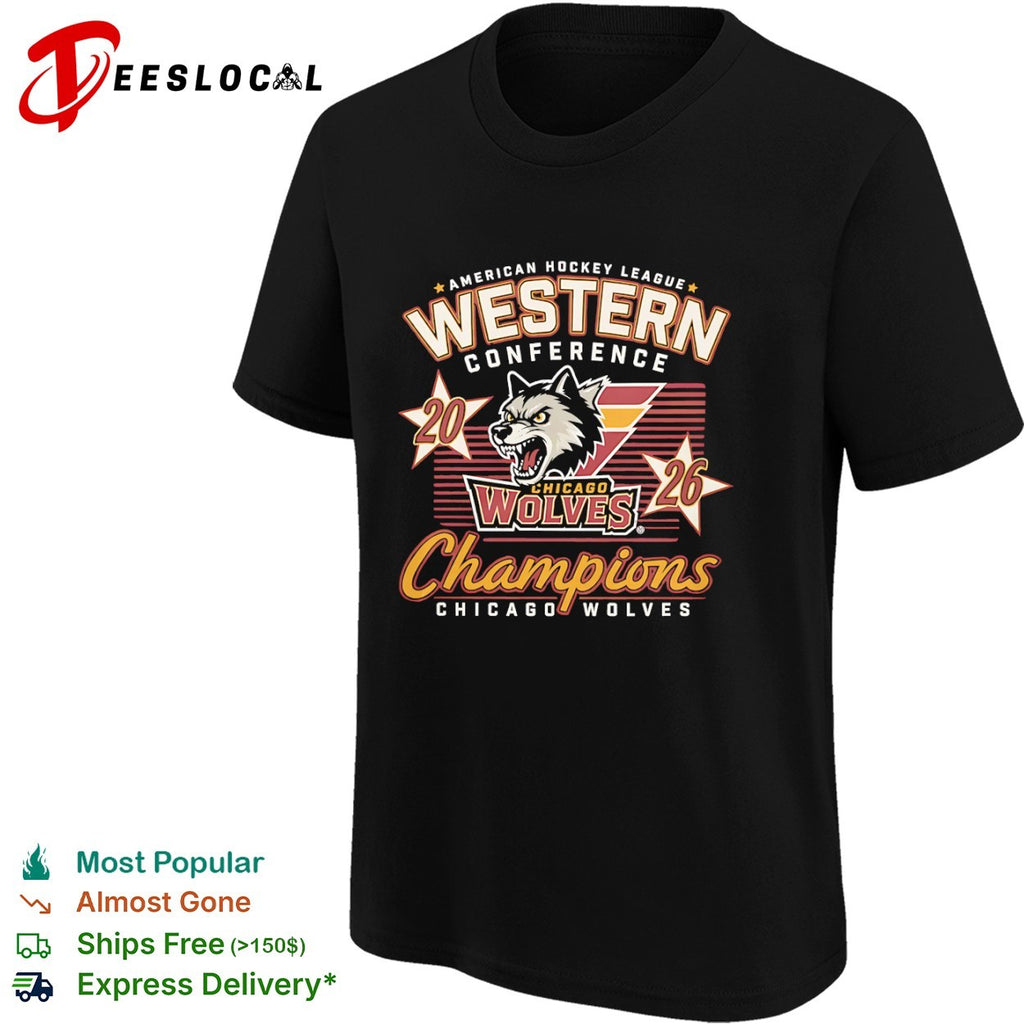 Chicago Wolves 2026 American Hockey League Western Conference Champions shirt