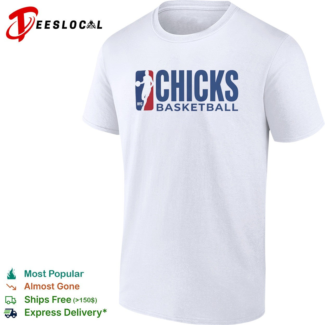 Chicks Basketball Parody NBA Logo Shirt