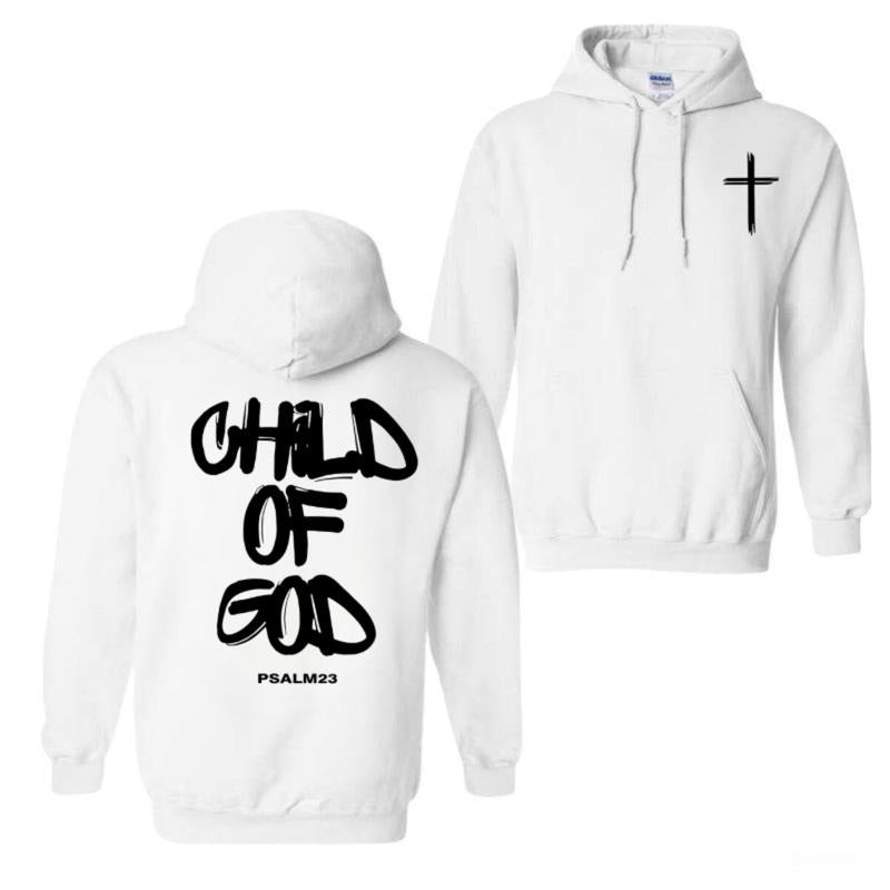 Child Of God Hoodie, Inspirational Faith-Based Clothes, Loose Streetwear Fashion Round, Jesus Hoodie For Men, For Women...