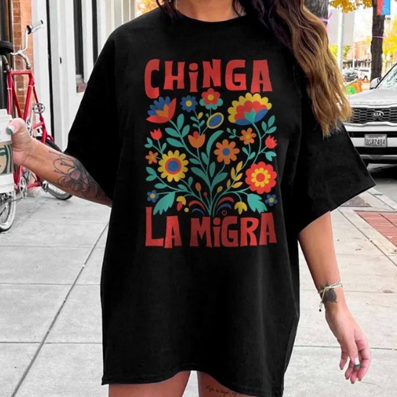 Chinga La Migra T-Shirt, Abolish Ice Protest Shirt, No Human Is Illegal Tee, Latino Protest Tee, Social Justice Shirt,...