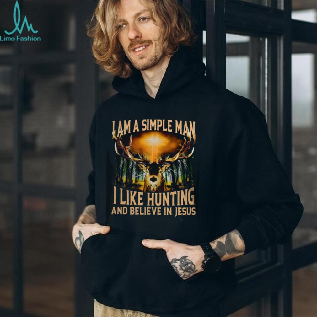 Christian Deer Hunting Simple Man Faith Cross Shirt