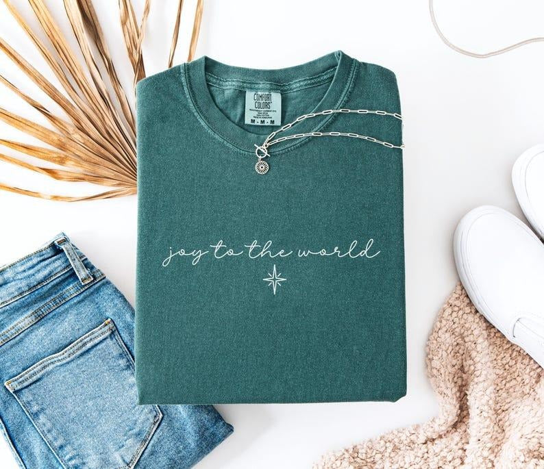 Christianity Christmas T-Shirt, Comfort Colors Religious Shirt, Christianity Shirt, God is Good T-Shirt, Church Group...