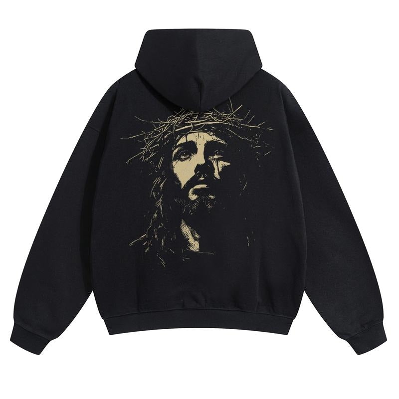 Christianity Jesus Unisex FallFreshness outfits men streetwear 80s 90s graphic tees cotton  funny Hoodies men gifts style...