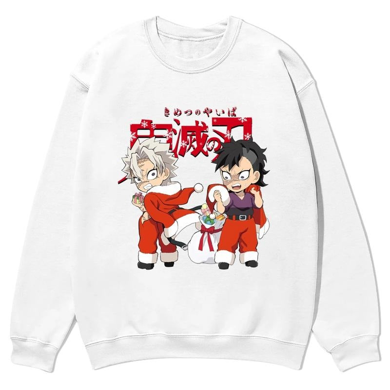 Christmas Anime Graphic sweatshirt Fall Outfits Outfits Men sweatshirt Men Vacation Outfits Sweater Longsleeveshirt Fall...