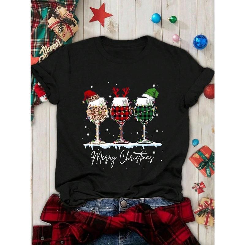 Christmas Bestselling Printed Crew Neck Fitted Short Sleeve T-Shirt For Women Hoodie, Sweatshirt | PodTeesHub.com