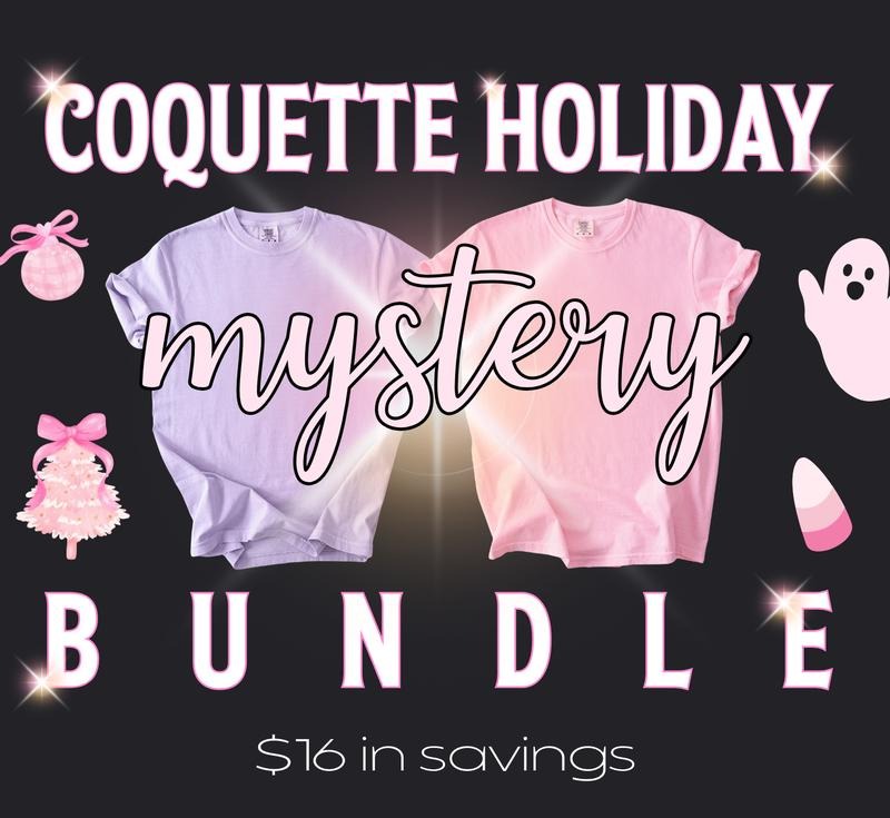 Coquette Spooky/Christmas Combo Mystery Bundle - 2 Comfort Colors Tshirts Hoodie, Sweatshirt | PodTeesHub.com