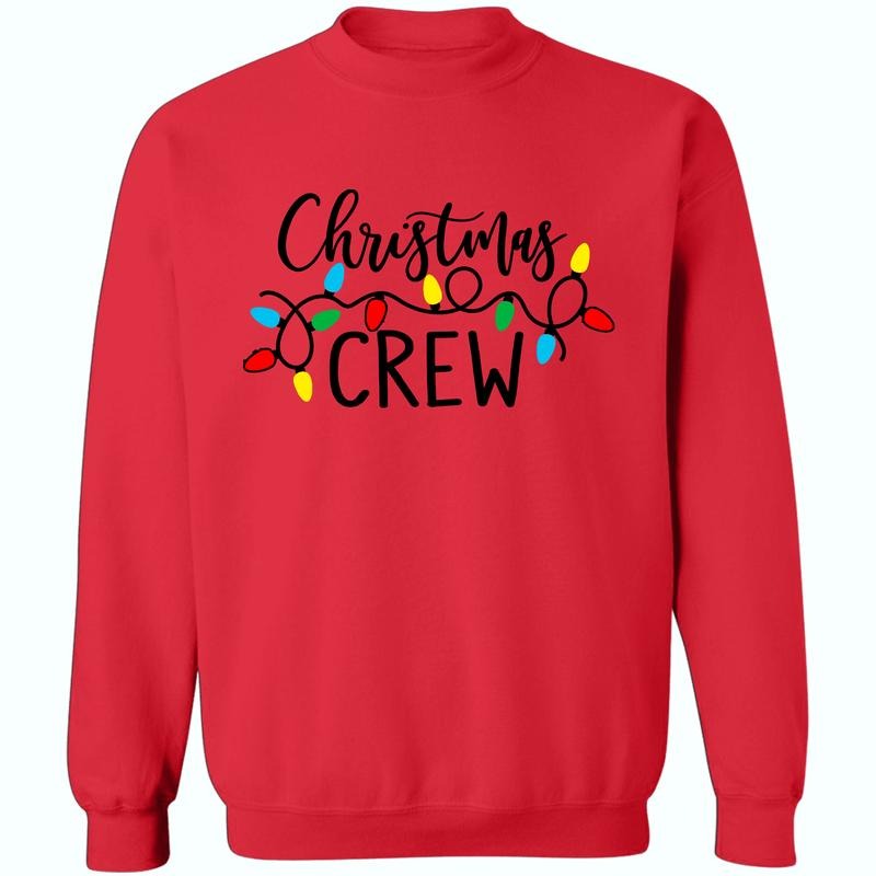 Christmas Crew Christmas Lights Sweatshirt, Trendy Christmas Season Graphic Design Unisex Sweater for Women for Men...