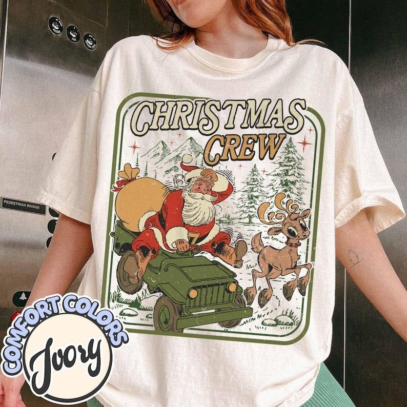 Christmas Crew Comfort Colors Shirt, Family Christmas Shirt, Classic Christmas Shirts, Christmas Shirt, Holiday Shirt,...
