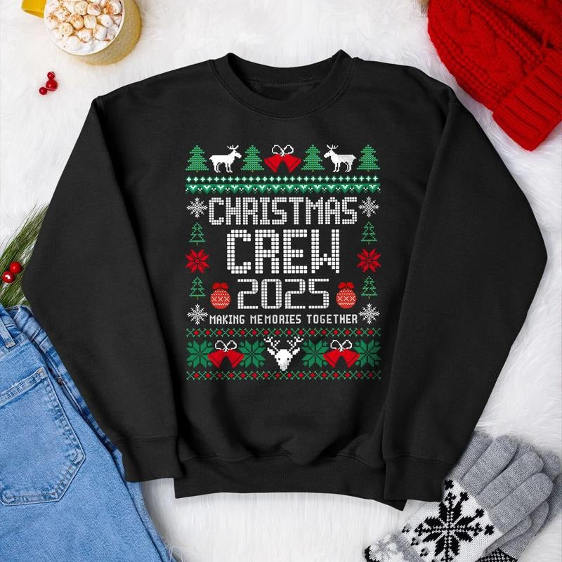 Christmas Crew Shirt, Christmas Matching Sweatshirt, Xmas Family Shirt, Family Christmas Ugly Sweater Hoodie | PodTeesHub.com