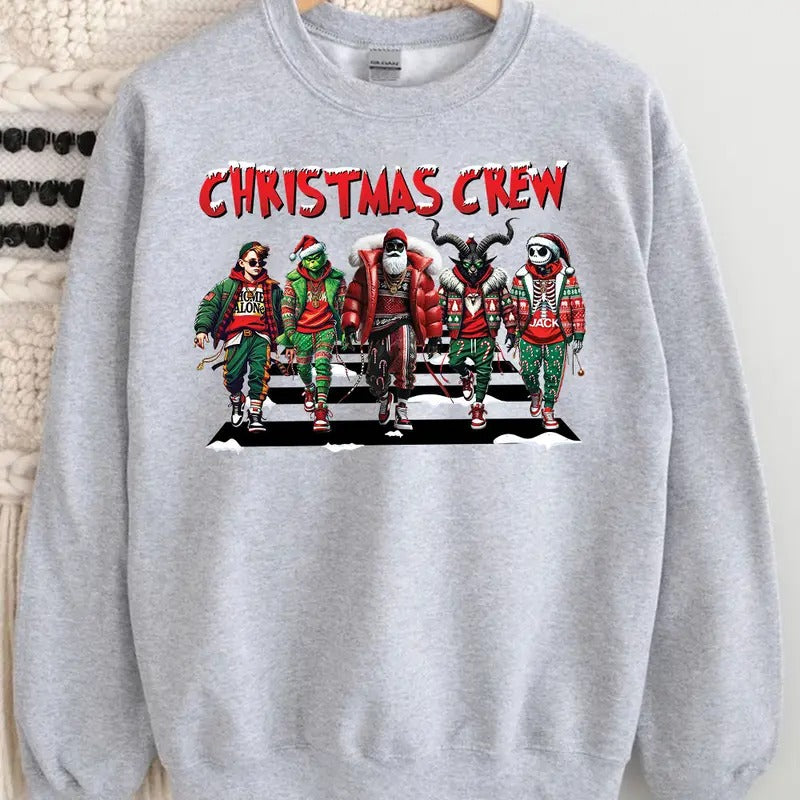 Christmas Crew Shirt, Christmas Movies Shirt, Xmas Graphic Tee Comfort Cotton Fabric Menswear Classic Hoodie Sweatshirt