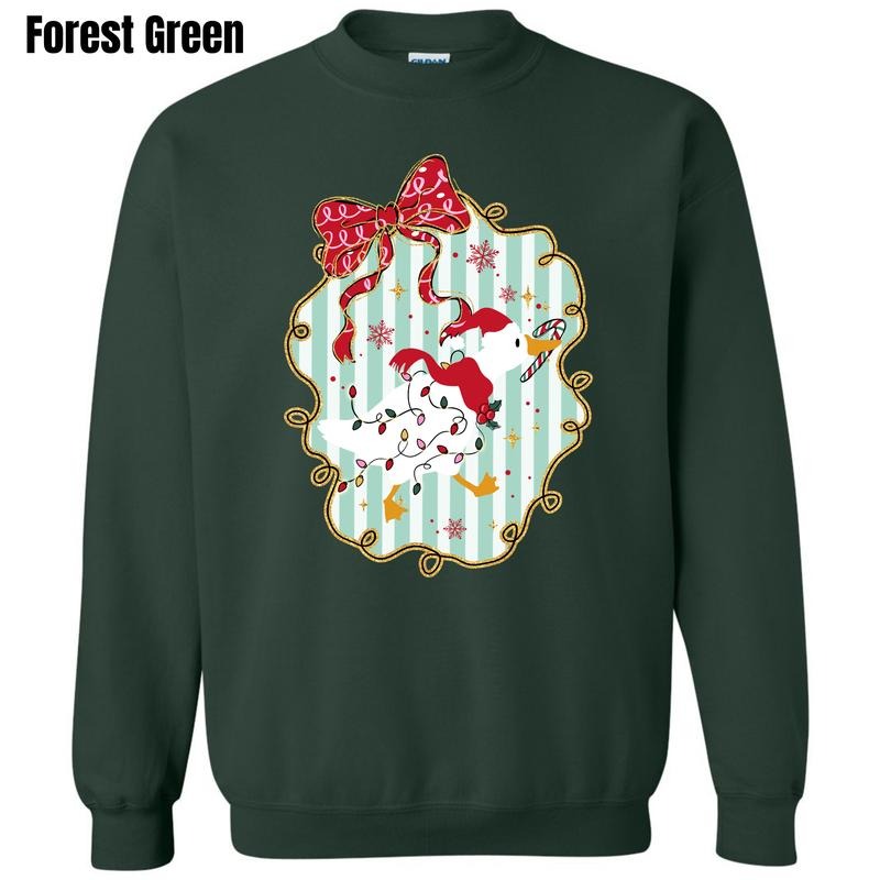 Christmas Goose & Stripes Sweatshirt 'BFNLB' T-Shirts, Hoodie | PodTeesHub.com