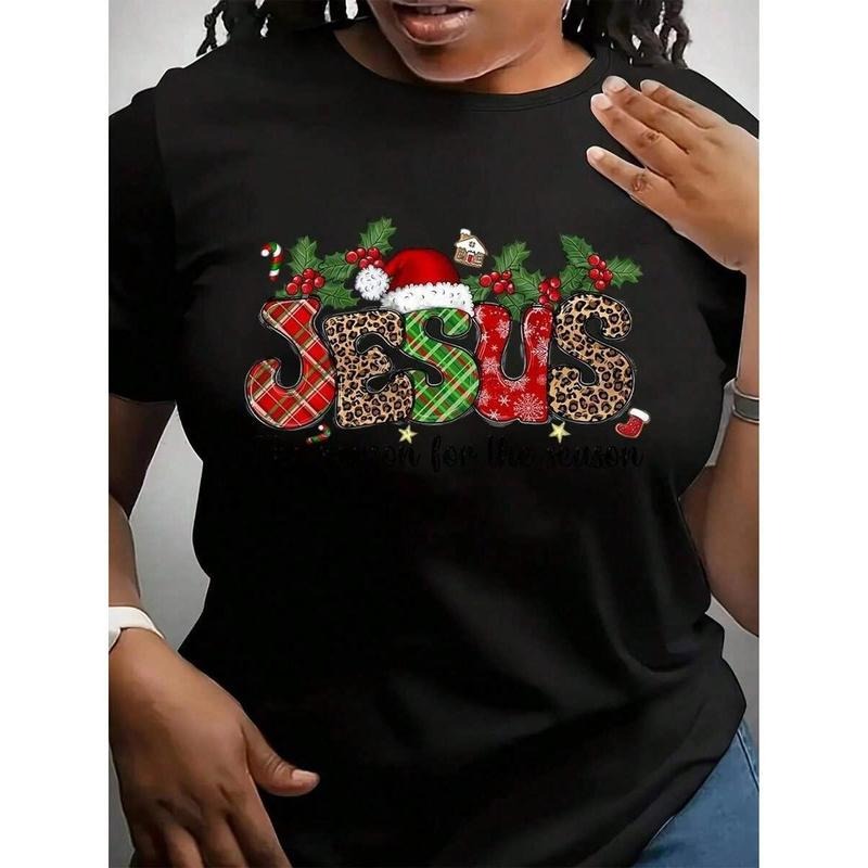 Christmas Jesus Santa Quotes Shirt For Women, Jesus Christmas Tshirt For Religious Christian, Jesus The Reason For The...