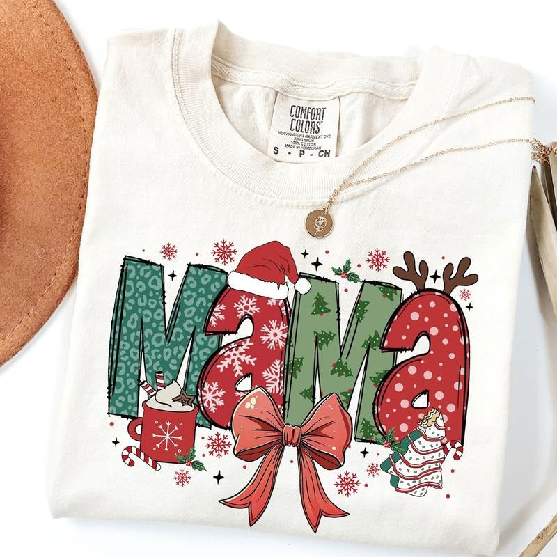Christmas Mama Shirt, Mama Claus T-Shirt, Merry Christmas Shirt, Christmas Gift For Mama Hoodie, Sweatshirt | PodTeesHub.com