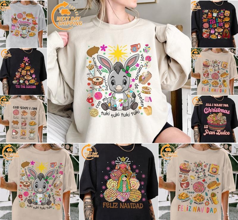 Christmas Mexican Comfort Shirt, Pan Dulce Tee Coupon, Spanish Xmas T-Shirt, Holiday Shirt, Cozy Holiday Outfit, Perfect...