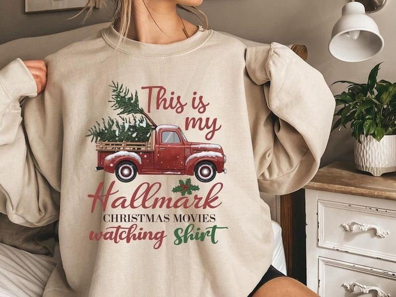 Christmas Movie Watching Sweatshirt, Holiday t-shirt, Family Matching Shirt Hoodie | PodTeesHub.com