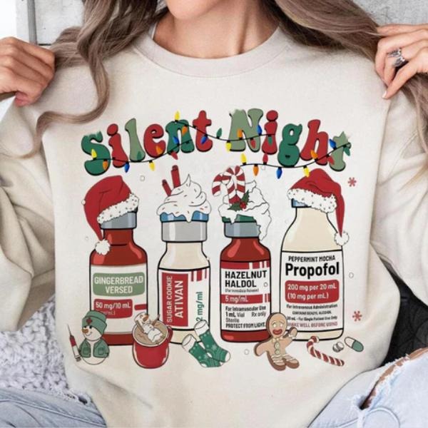 Christmas Nurse Shirt, Merry Medical Holiday Sweatshirt, Cute Xmas Gift Hoodie | PodTeesHub.com